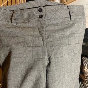 AB Studio dress pants. Size 8, Gray, black with lighter gray accents.